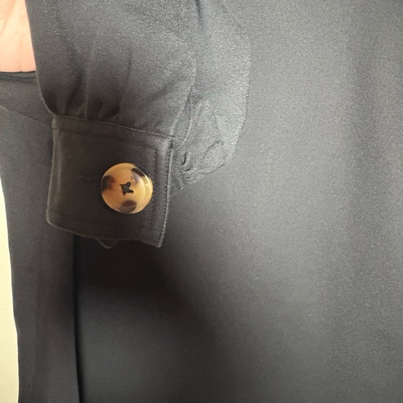 Tuckernuck Black Puff Sleeve Button Down Dress Size M - Picture 6 of 9